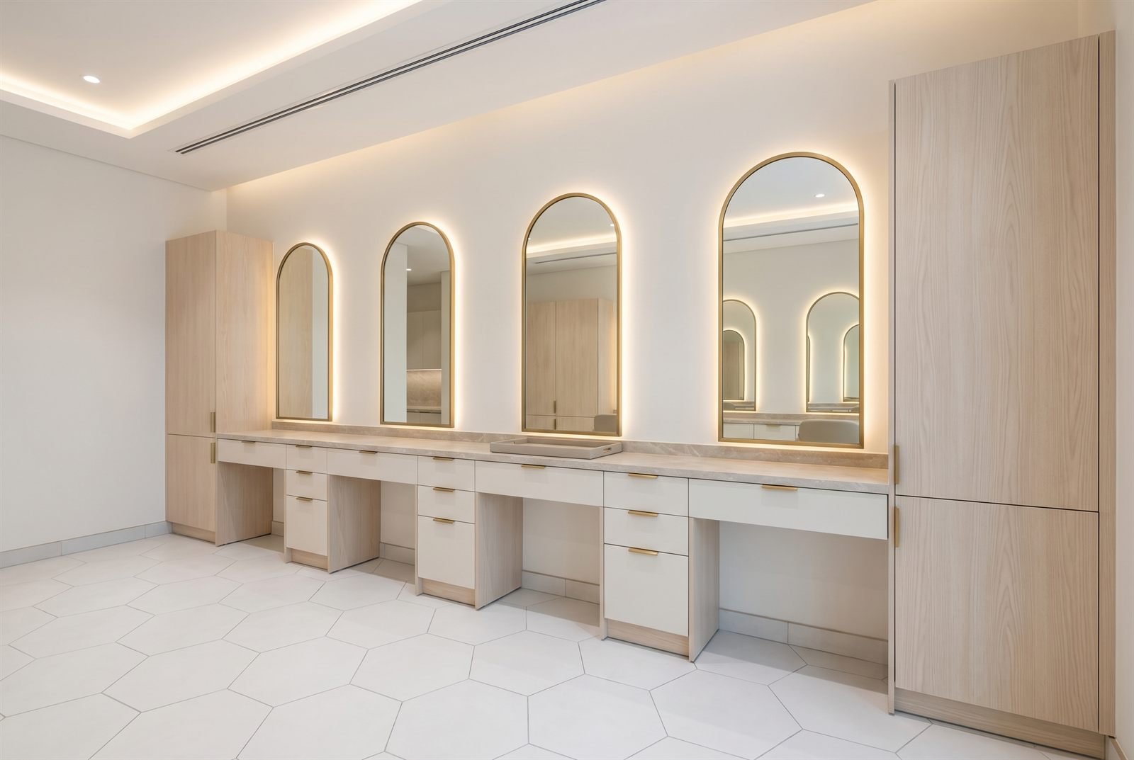 Salon fit-out at handover, Dubai